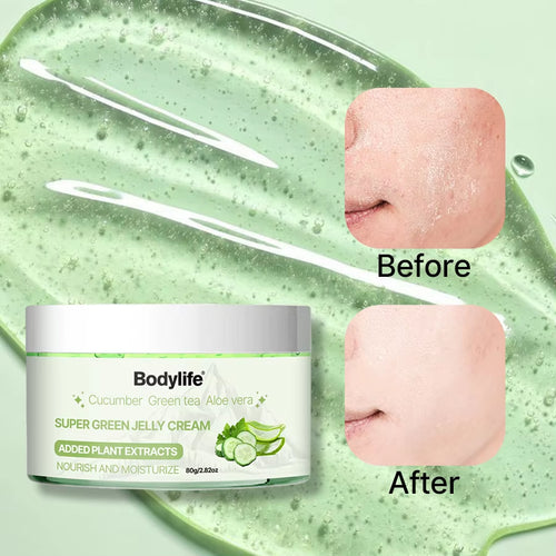 Natural Cucumber Green Tea Aloe Vera Gel Moisturizer Nourishing Lightening Face Gel