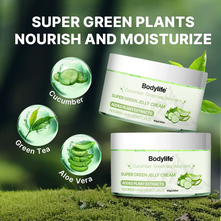 Natural Cucumber Green Tea Aloe Vera Gel Moisturizer Nourishing Lightening Face Gel