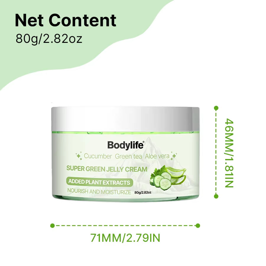 Natural Cucumber Green Tea Aloe Vera Gel Moisturizer Nourishing Lightening Face Gel